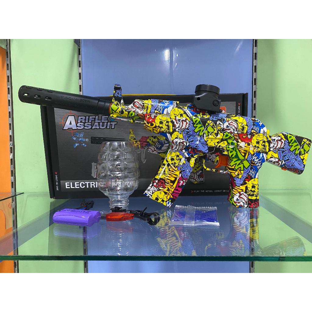 Water Gel Blaster Gun - Elektrik Full Otomatis - Mainan Pistol Gel - AK47 8986
