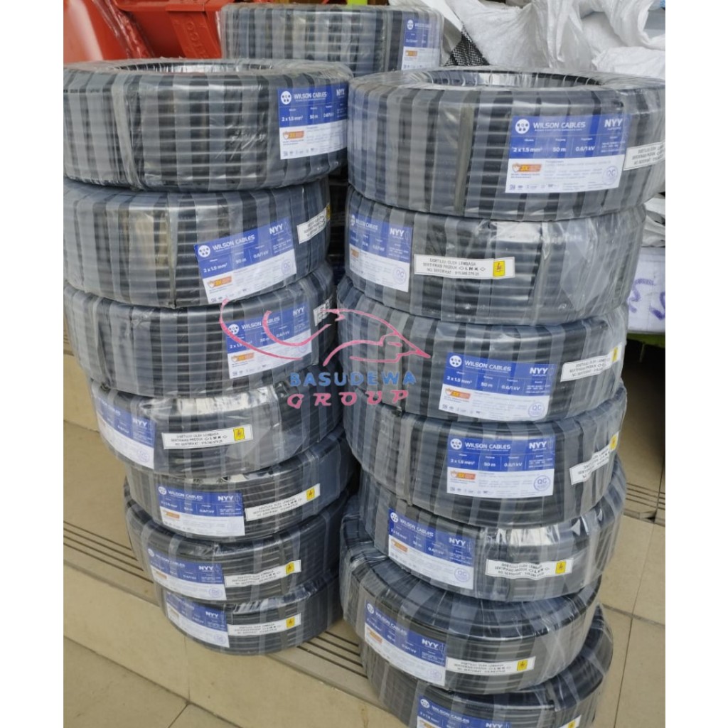 WILSON KABEL NYY 2x1.5 mm2 / Kabel Tembaga Kawat WILSON CABLES
