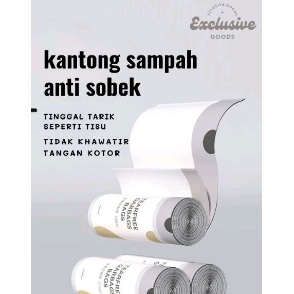 [XGoods] KANTONG PLASTIK SAMPAH ROLL TALI ISI 30pcs TRASH BAG