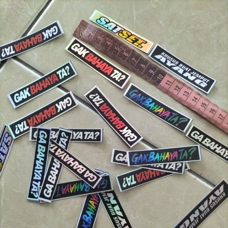 

Stiker Gak Bahaya Ta Bijian Bahan Hologram