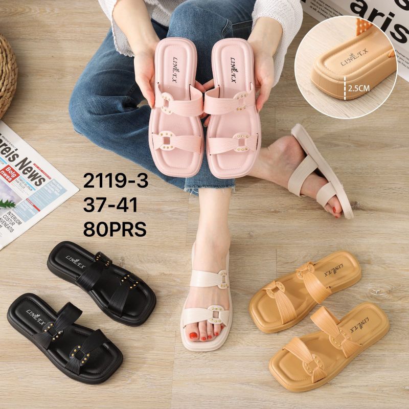 Sandal jelly karet dewasa model Slop ban 2 murah dan berkualitas Line T.X 37-41