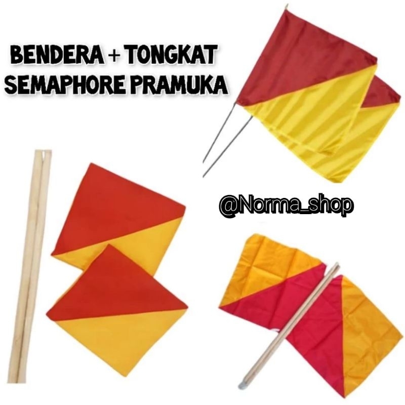 BENDERA + TONGKAT SEMAPHORE PRAMUKA