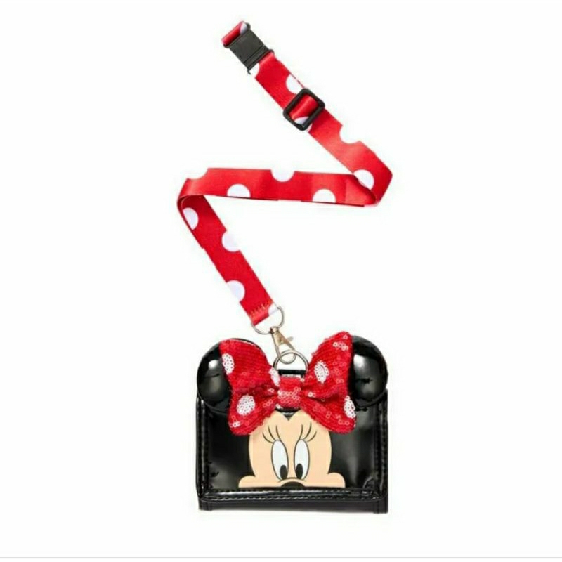 

Smiggle Minnie Mouse Character Lanyard Wallet Black/Red