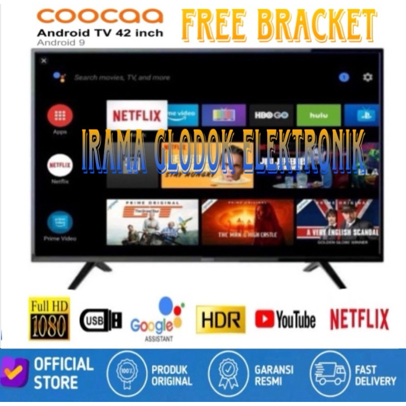 LED TV COOCAA 42 Inch 42S3G Smart Android 9.0 Netflix