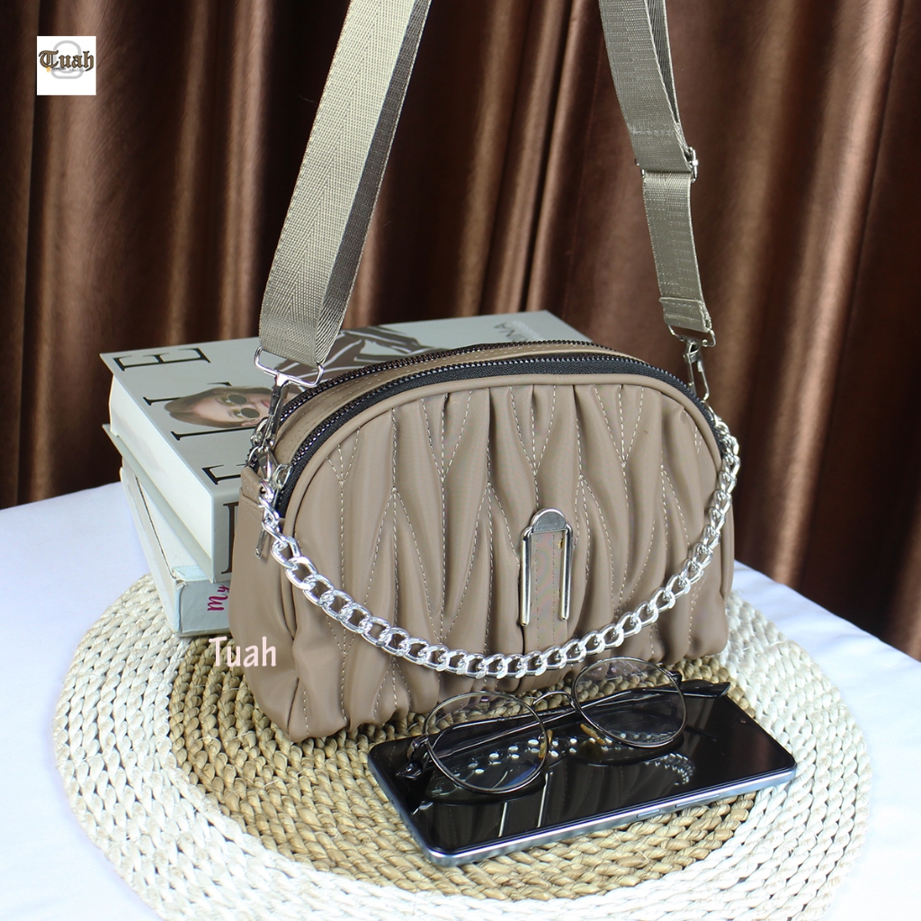 TUAH SLIMBAGS HARGA GROSIR / SL Kerang Rantai Ulir NekeL Parasut Crocoly New Bordir Series IW- 114 /