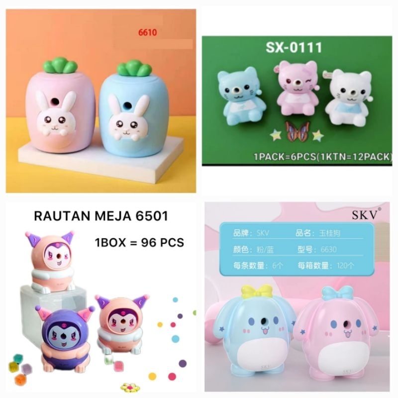 

FREE BUBBLE WRAP + DUS Serutan Rautan Meja/ Putar/ Duduk Fancy Kuromoi Rabbit Kelinci 6610/hello kitty sx-0111/camera kamera/ bebek 6628