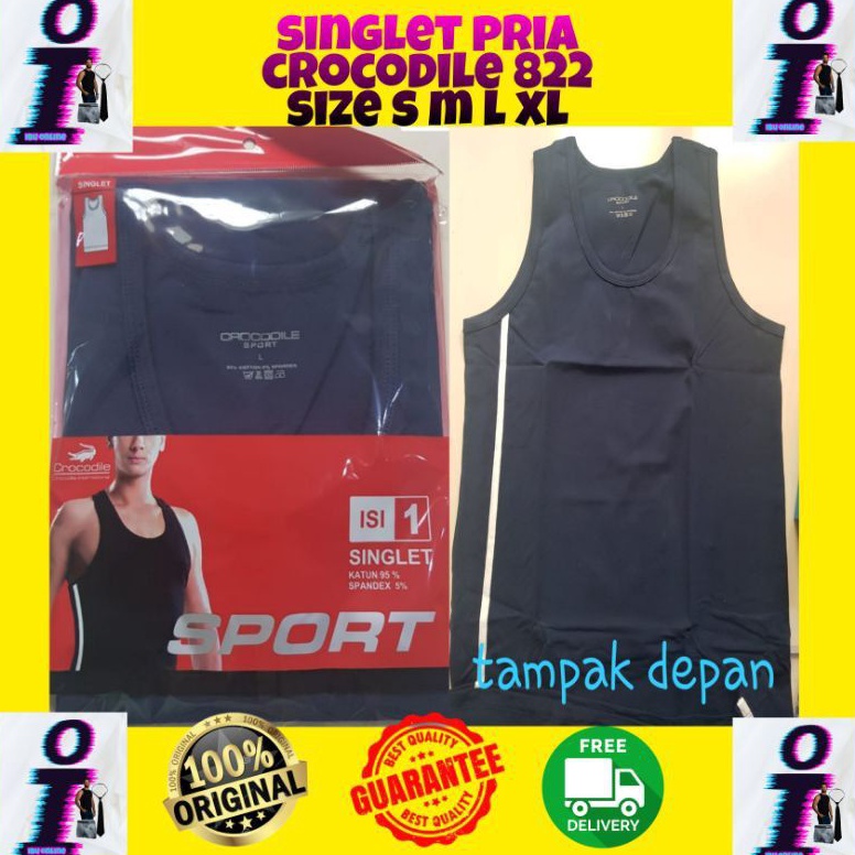ART I69Q KAOS PRIA SPORT CROCODILE 822 ORIGINAL  SINGLET PRIA GROSIR PAKAIAN DALAM PRIA BAJU COWOK P