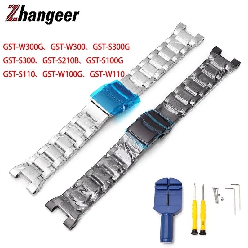 Strap tali jan tangan casio G-Shock GST300 Rantai jam G-Shock GST-310 GST 400 GST B100stell aftermar