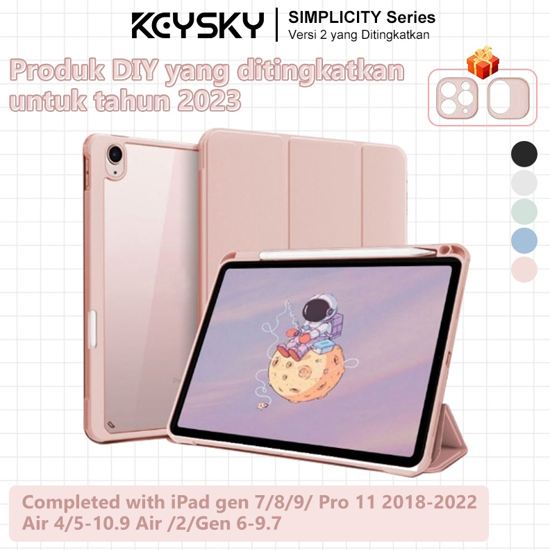 ART R6A Film pelindung gratisiPAD Case iPad Pro Acrylic transparan For iPad Pro 11 222 Air234Air5 Ge