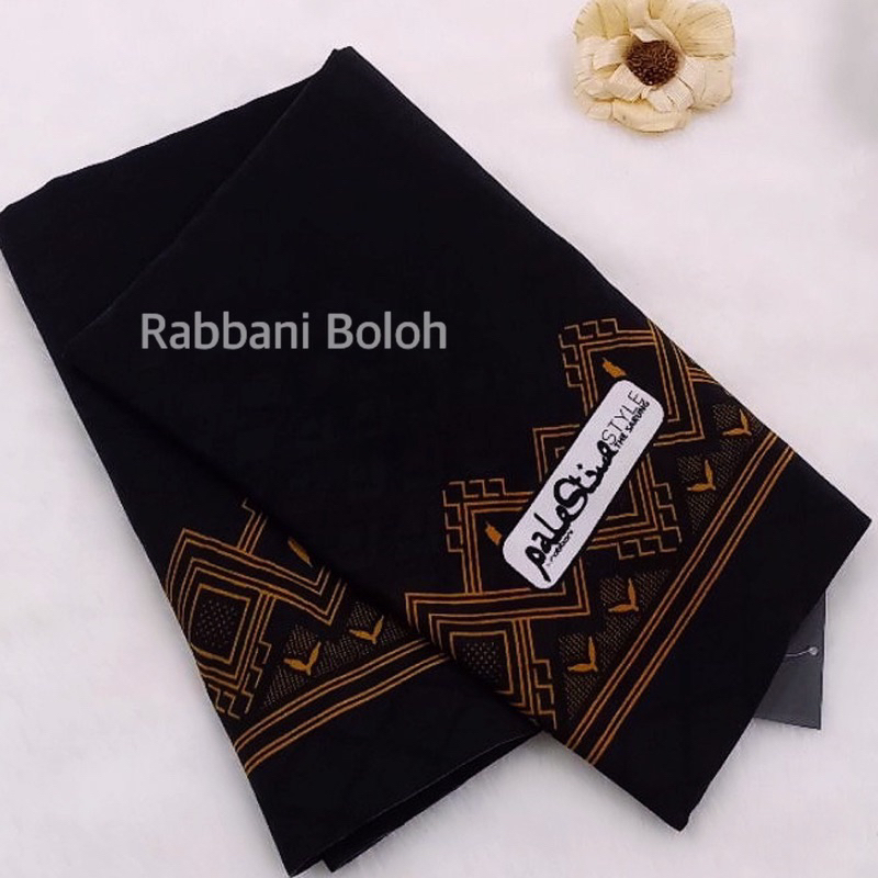 sarung ronin hitam - sarung kalima - sarung rabban hitam putih khalid - sarung palestine rabbani ter