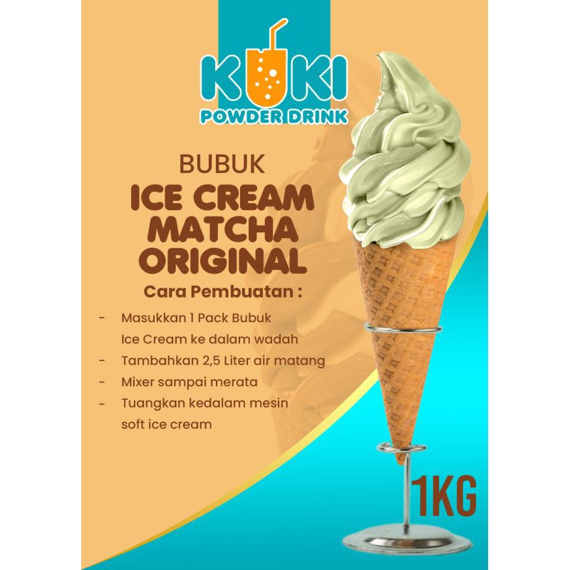 

Bubuk Ice Cream Premium Rasa Matcha 1kg