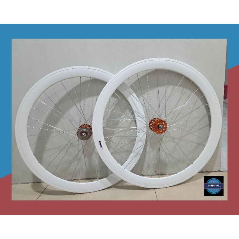 Wheel Set Velg Fiksi Fixie Doltrap Bearing Taiwan Comet Double Wall 700C 36 Hole Velg Fiksi 700C Sia