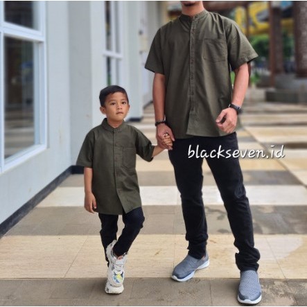 KURTA KEMKO - KOKO PAKISTAN | COUPLE AYAH DAN ANAK - OLIVE
