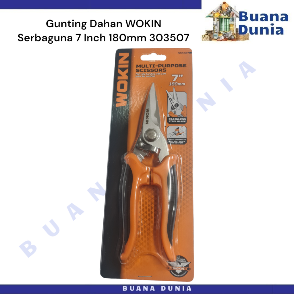 

Gunting Dahan WOKIN 7 Inch 180mm | Multi Purpose Scissors | Gunting