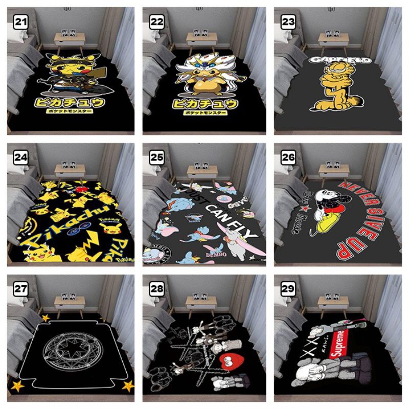 AMBAL KARPET ANTI SELIP PERMADANI ANAK / RUG MAT KARPET KAMAR KARAKTER 150 X 100 cm