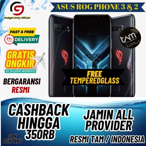 Tam | Asus Rog Phone 3 & 2 8/128GB 12/256GB 12/512GB Second Resmi