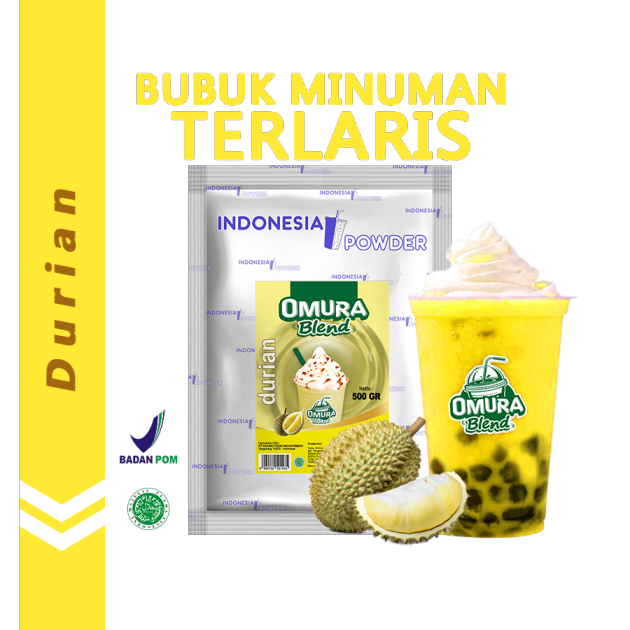 

Rasa Durian 500 gr / Bubuk Premium / Indonesia Powder / Bubuk Minuman Omura Blend /Bubuk Minuman Boba