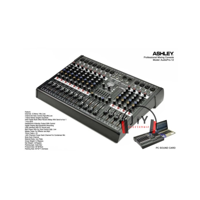 Audio Mixer Ashley 12 Channel Audio Pro 12 AudioPro 12 Original