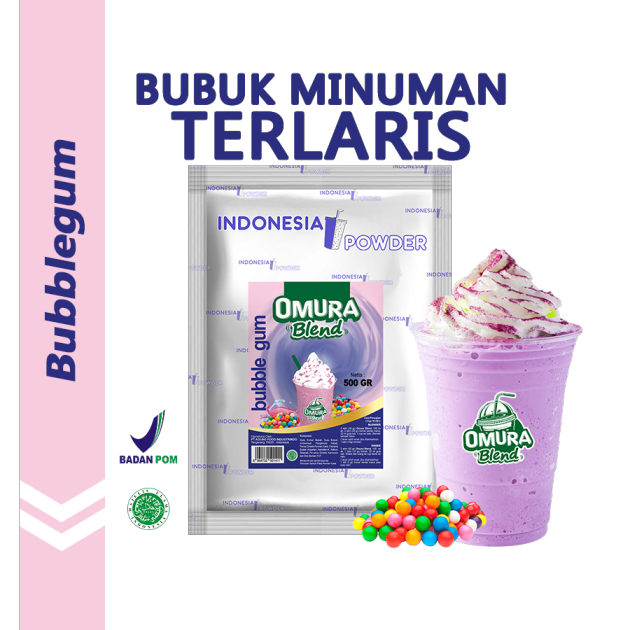 

Bubuk Premium/ Bubble Gum 500gr Bubuk Minuman Omura Blend /Bubuk Minuman Boba