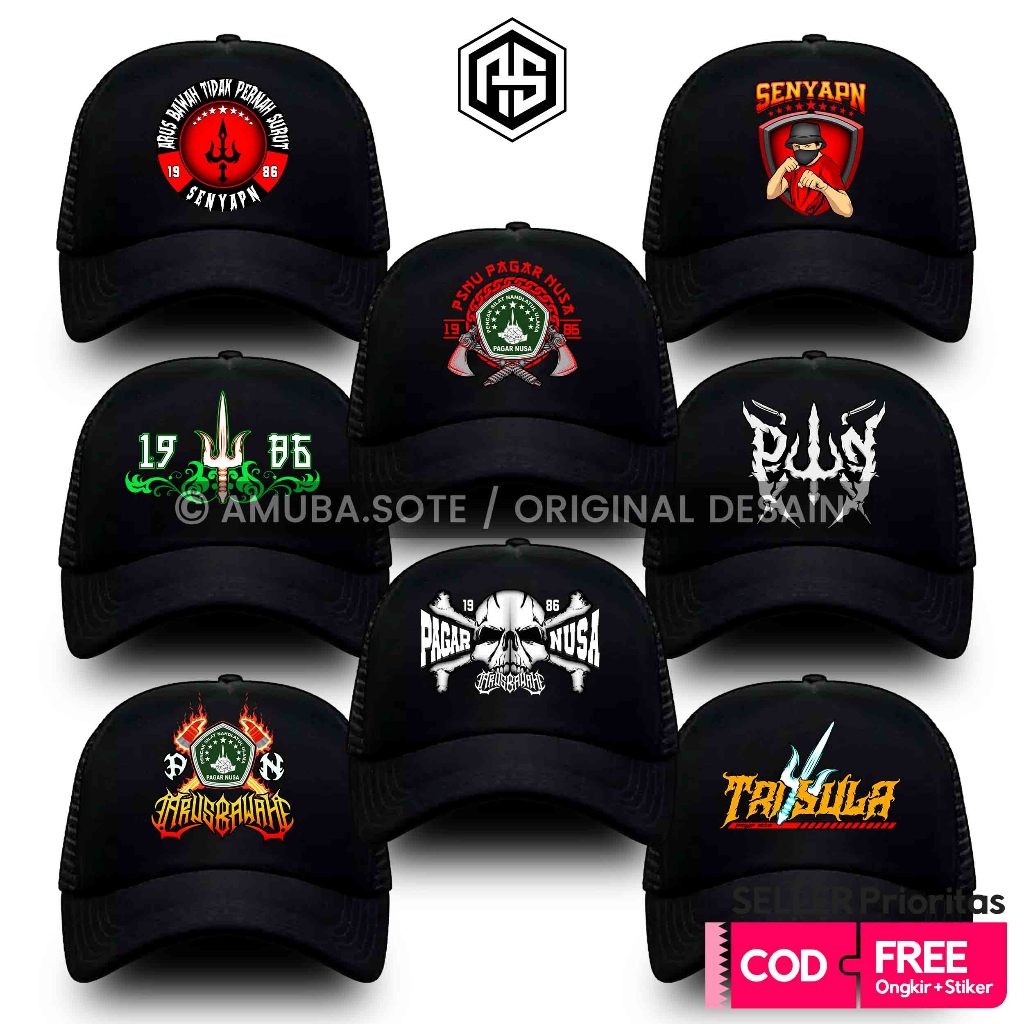 Koleksi Topi Pagar Nusa Keren / FREE STIKER / Sablon Distro