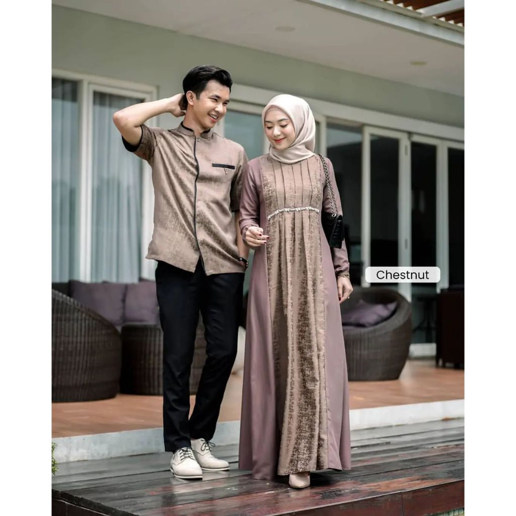ANISA SARIMBIT SUAMI ISTRI BAJU COUPLE LEBARAN PRIA WANITA DEWASA GAMIS BUSUI GAMIS SYARI GAMIS COMB