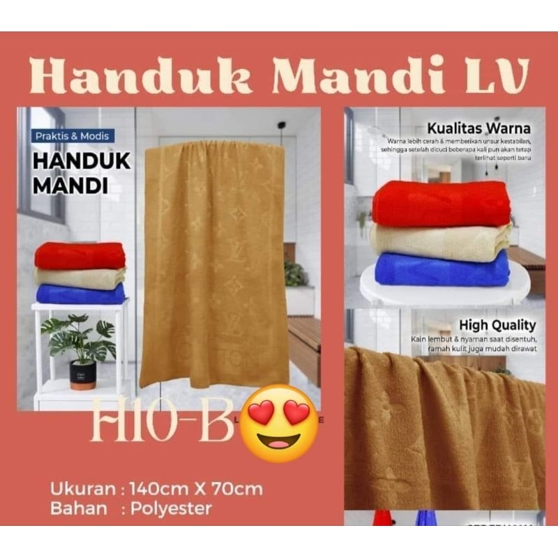 Handuk Mandi Premium Louis Vuitton Jumbo Motif Ukuran 70x140cm
