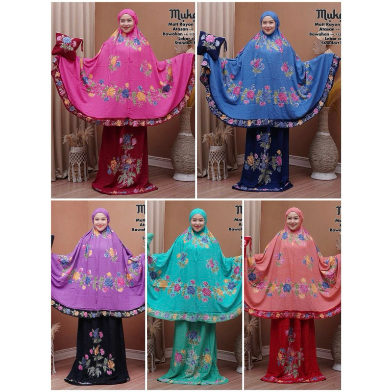 MUKENA PREMIUM BATIK CAP JUMBO RUKUH RAMADHAN LEBARAN IDUL FITRI