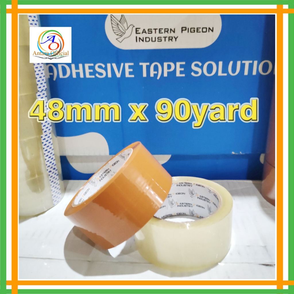 

Lakban 2 Inch 48mmx90yard 45 micron Isolasi Selotip Clear Adhesive Tape Lakban Bening Coklat Opp Packing Transparan Super Lengket