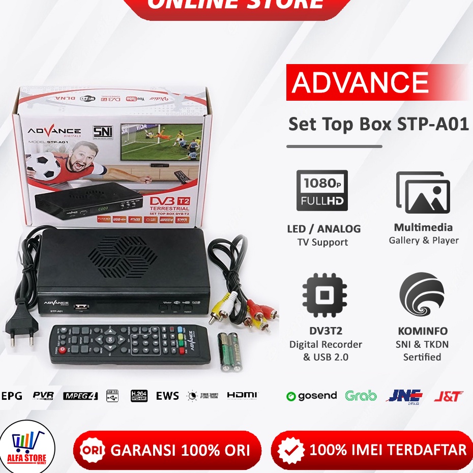 Tby Advance stb advance Set Top Box TV Digital Receiver Penerima Siaran Full HD  STB Wifi Bisa Youtu