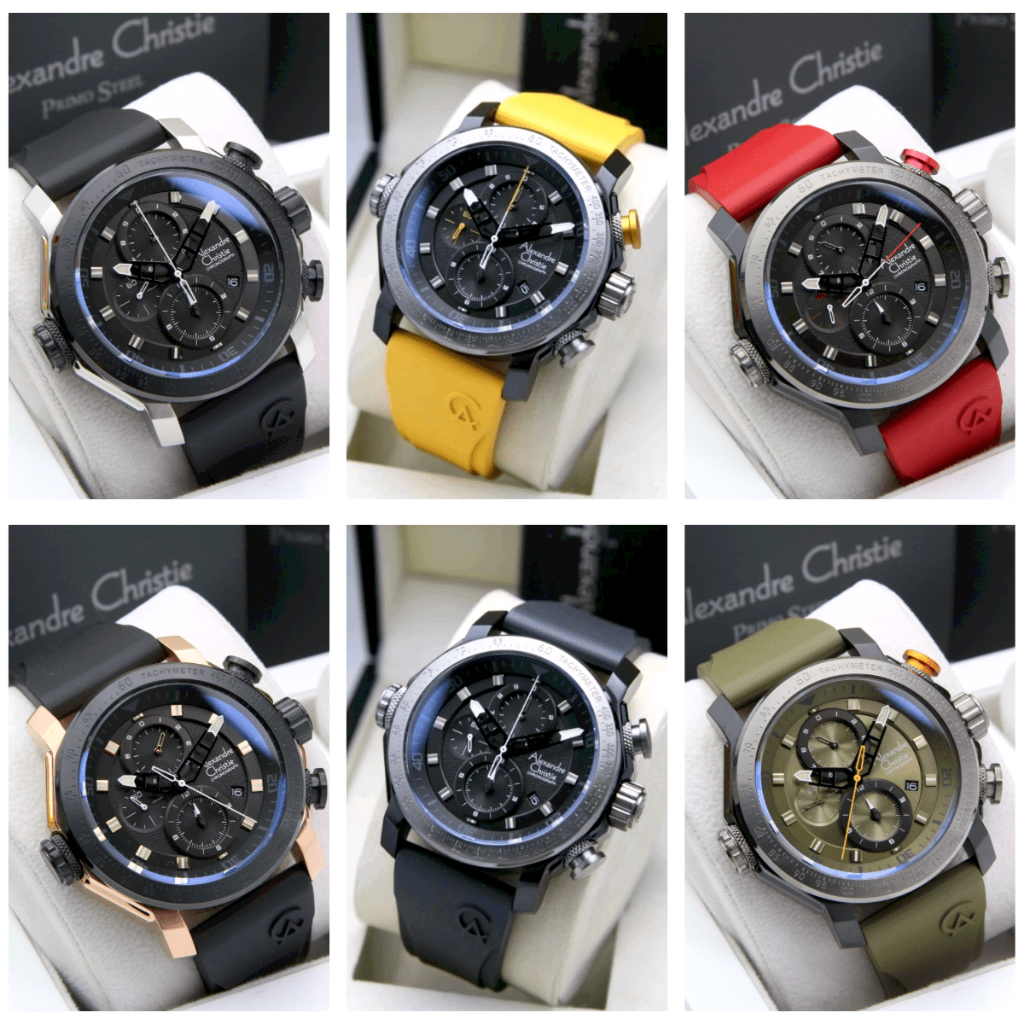 Jam Tangan Pria AC Alexandre Christie 6565 Original - Tali Karet