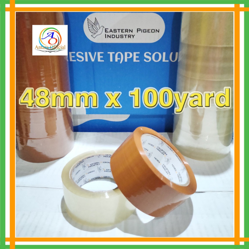 

Lakban 2 Inch 48mmx100yard 45 micron Isolasi Selotip Clear Adhesive Tape Lakban Bening Coklat Opp Packing Transparan Super Lengket