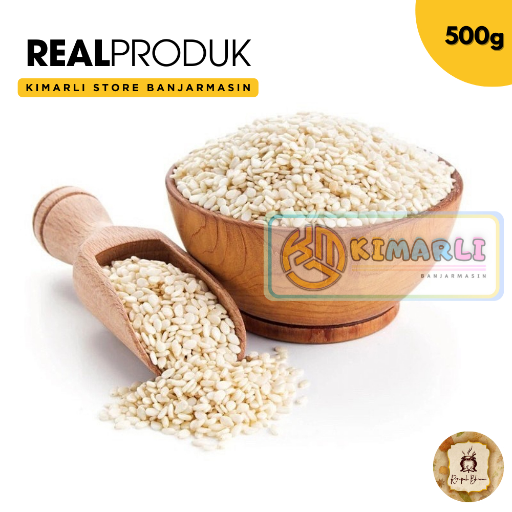 

500g || Biji Wijen Putih / White Sesame Seeds RAW / Biji Wijen Putih Mentah [Premium] By. Kimarli.Store