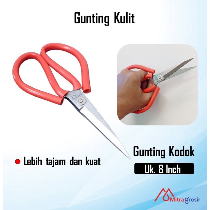 

GUNTING KODOK - Gunting Potong Seng Kertas / Gunting Bahan Kain Jahit Tailor / Gunting Kulit