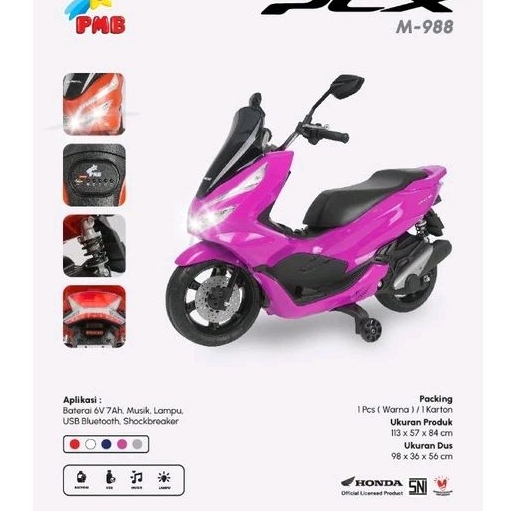 Motor Aki Murah Mainan anak PMB Honda PCX M-988 Mainan Anak