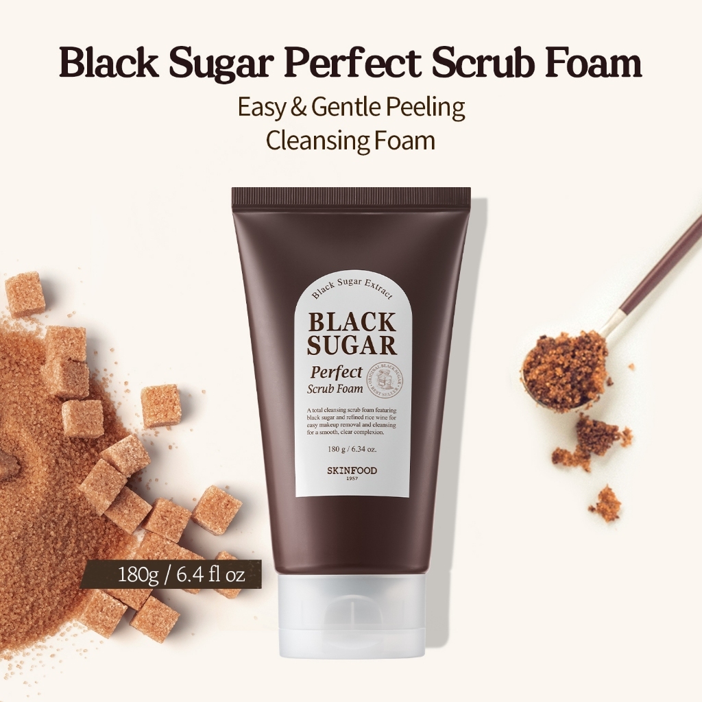 Skinfood Black Sugar Perfect Scrub Foam 180g | SKINFOOD