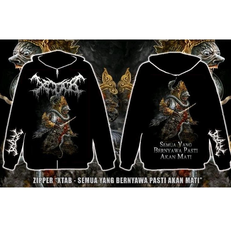 ZIPPER XTAB - BERNYAWA / SWITER HOODIE XTAB JAKET XTAB DISTRO BAND METAL DEATHMETAL kaos xtab