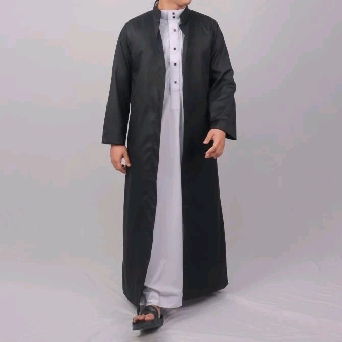Jubah Luaran Habib / Jubah Belah Outwear Gamis Pria / Jubah Luar Gamis Busana muslim habaib habib