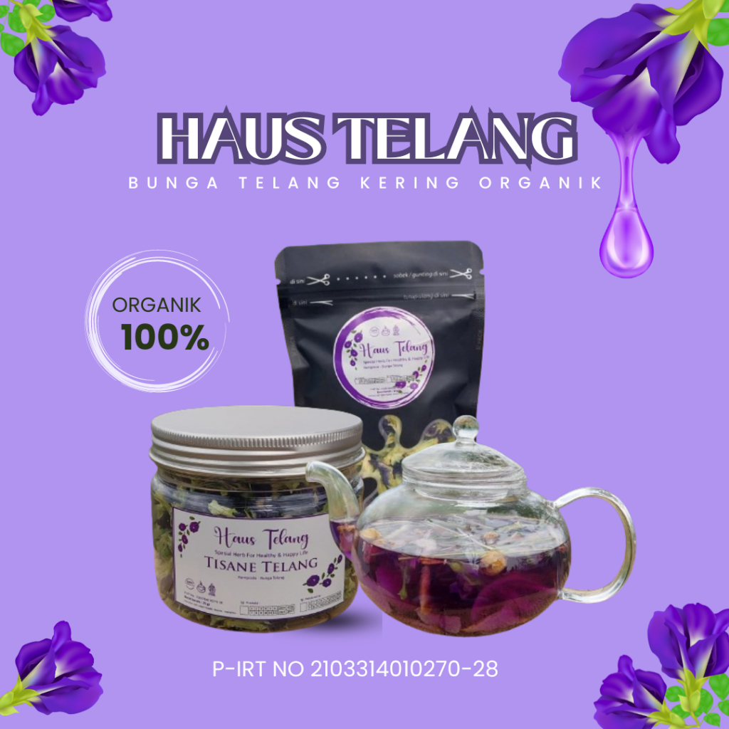 

PREMIUM Bunga Telang Kering Organik Teh Telang Berkhasiat Asli Tanpa Campuran Teh Telang Diabet