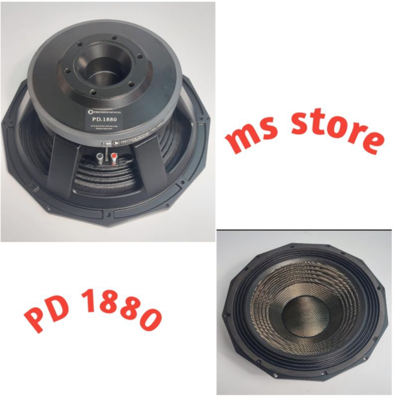 Speaker Component Pd1880 Pd 1880 Daun Carbon 18 inch vc 5 inch grade A