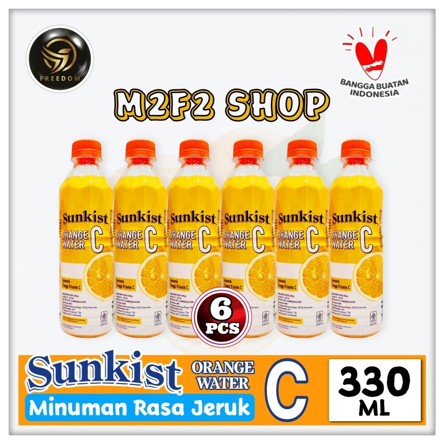 

SUNKIST Orange Jeruk Water C Isotonik Botol Pet - 330 ml (Kemasan 6 Pcs)