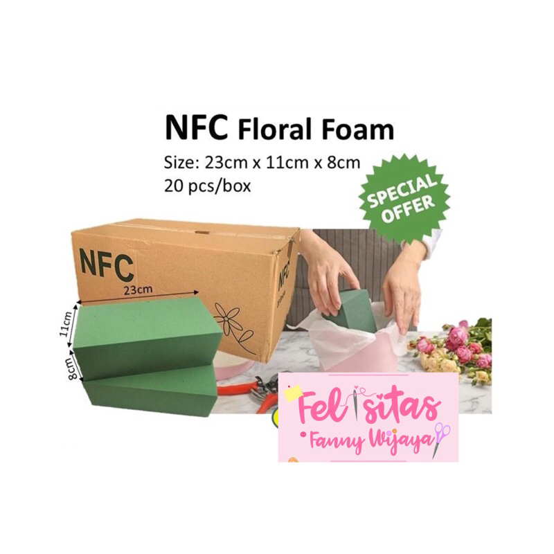 

Oasis NFC Floral Foam savana moss wasis basah isi 20pcs/dus 0035 barang florist-ATB