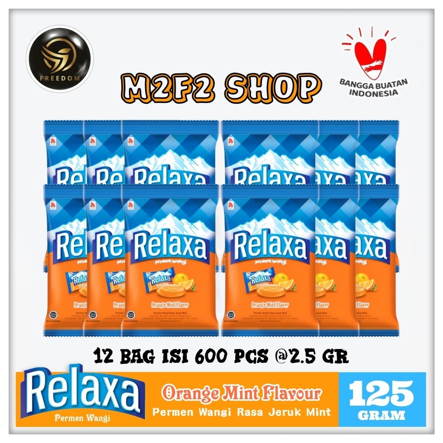 

Relaxa Orange Mint Flavor Candy | Permen Mint Rasa Jeruk Wangi Segar - 125 gr (Kemasan 12 Pcs)