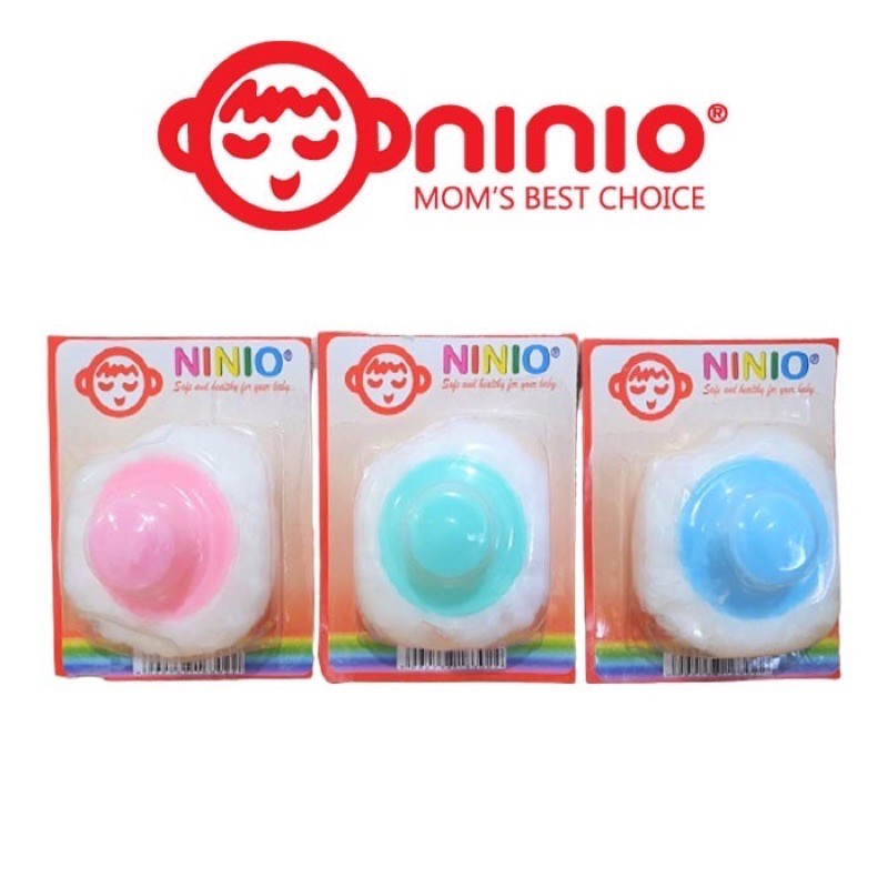 Ninio Tepokan Puff Bedak Gagang| Zippy Tepokan Bedak Bayi Lembut Puf Bedak Bayi