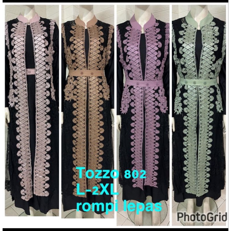 NEW ARRIVAL Gamis Tozzo Outher Lepas Pasang / Gamis Rompi / Gamis Pesta / Gamis Brukat Hawa / Gamis 