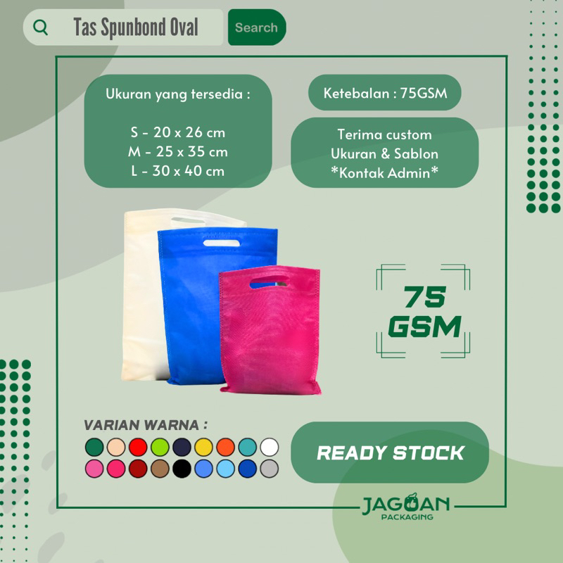 

Tas Goodie Bag Oval Spunbond Hajatan Ulang Tahun Hampers Souvenir - Pcs