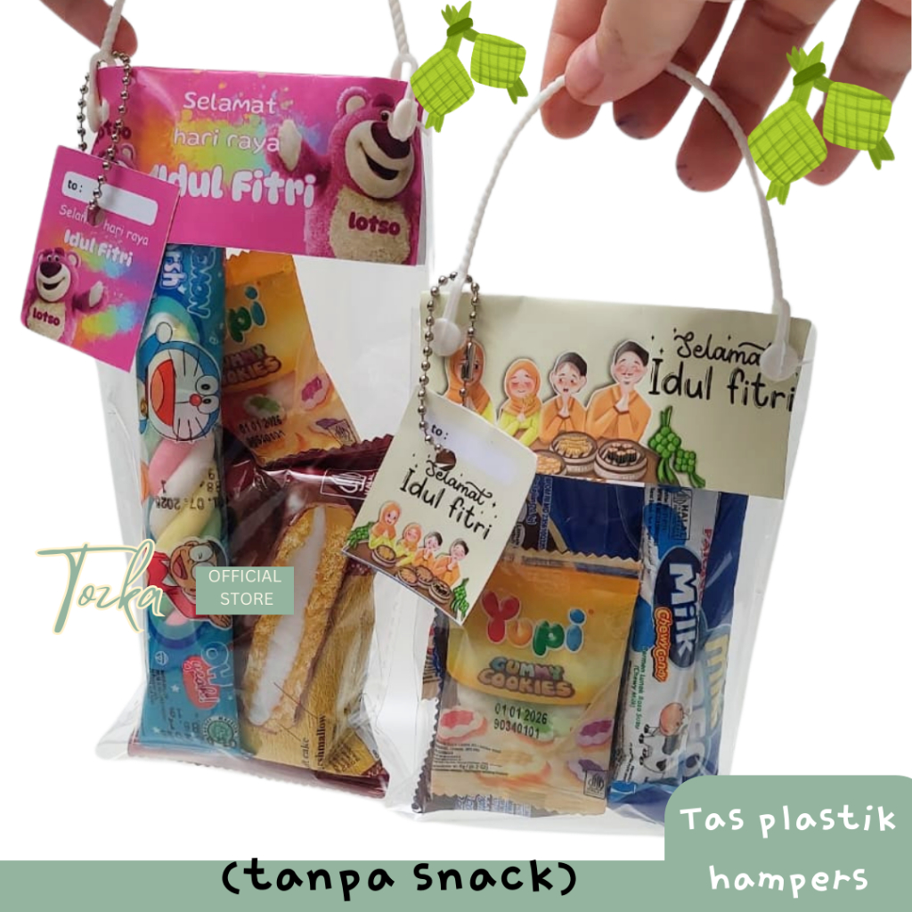

Tas plastik hampers snack & Hangtag (satuan)