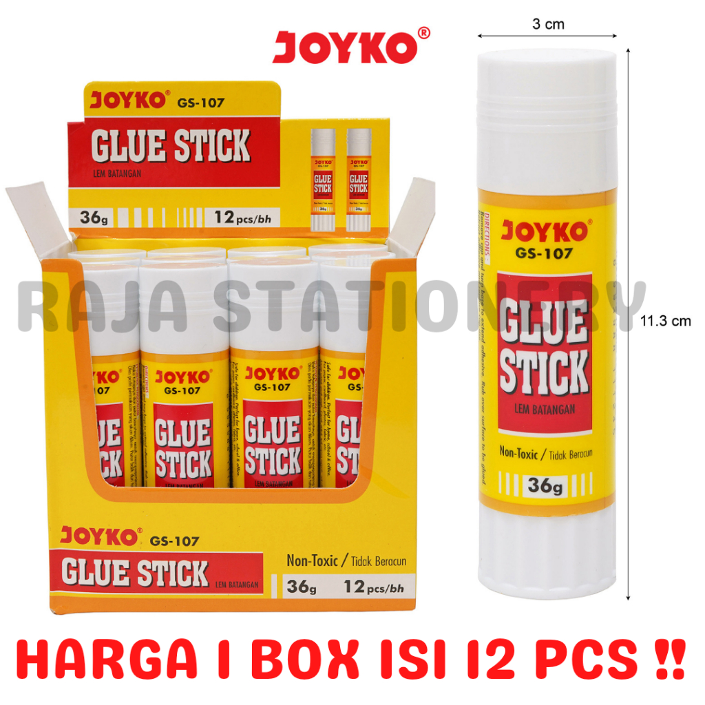 

JOYKO GLUE STICK 36g LEM BATANG STIK JOYKO BESAR GS-107 BOX LUSIN [12PCS]