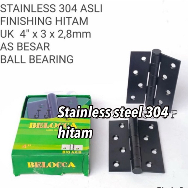 engsel pintu SUS 304 KODAI HITAM/ ENGSEL 4 INC KODAI TEBAL 3 MM ENGSEL PINTU KODAI TOP Engsel 4 Inc 