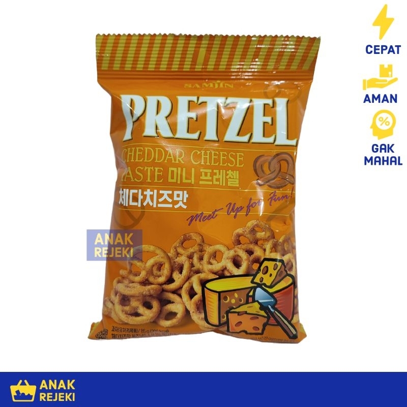 

Pretzel Cheddar Cheese Samjin 85gr - Snack Korea Pretsel Keju Pretzels