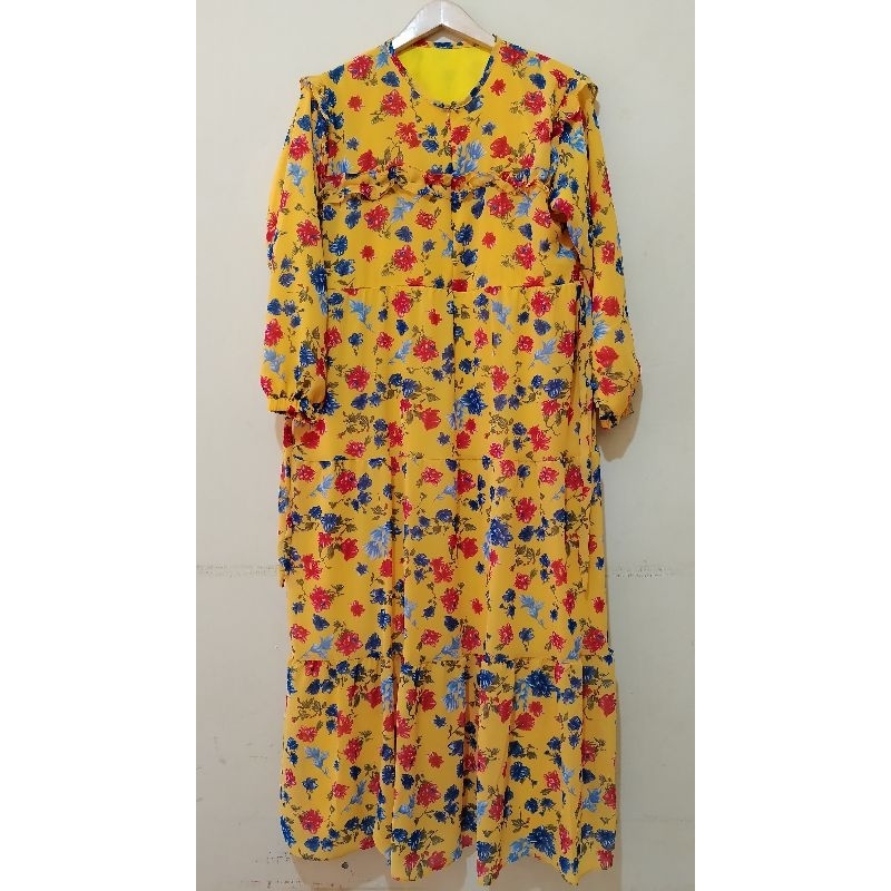 Midi dress korea | dress motif | dress floral | dress korea